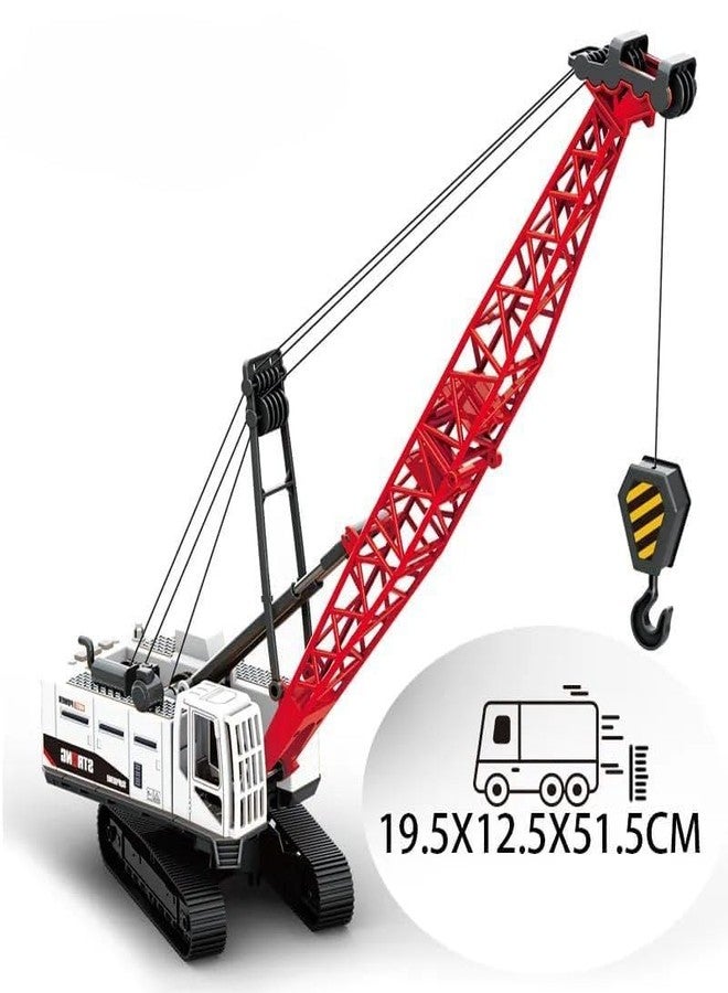 EXOMOON لعبة رافعة رفع شديدة التحمل من إكسومون مع كابل، رافعة سحب دوارة 360 درجة، نموذج لعبة رافعة مع دعامة عجلات متحركة، شاحنة بناء تعمل بالسحب للخلف، مناسبة للأطفال من عمر 3 سنوات فما فوق، مجموعة متعددة الألوان - Image 2